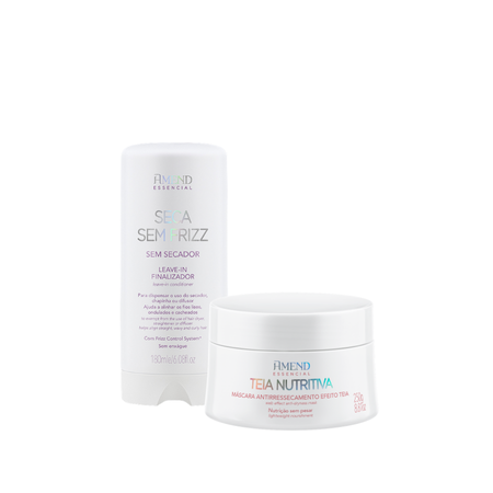 kit Seca Sem Frizz + M&aacute;scara Nutritiva Efeito Teia